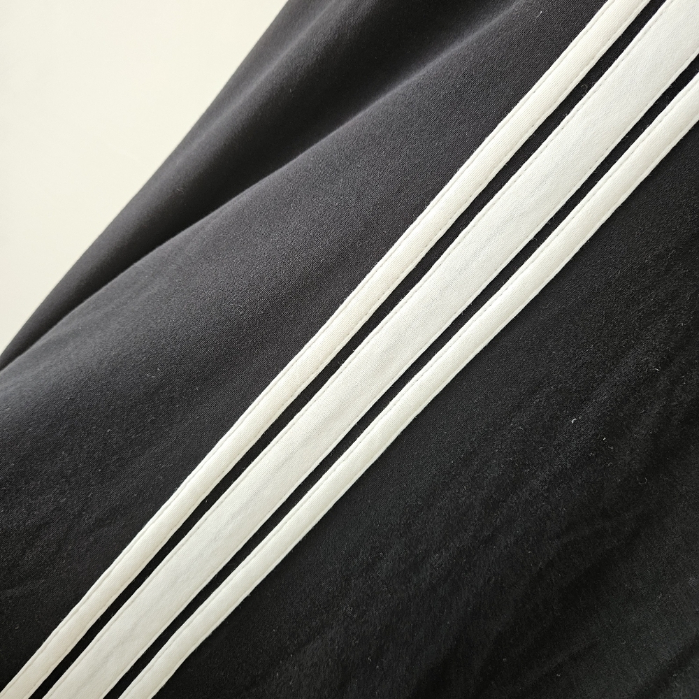 Planet by Lauren G Black & White Pima Cotton Asymmetrical Lagenlook Maxi Dress - Picture 12 of 15